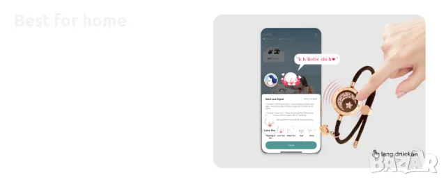 TOTWOO Sun and Moon 2- гривни за влюбени- Дизайнерска серия, снимка 2 - Смарт гривни - 50104210