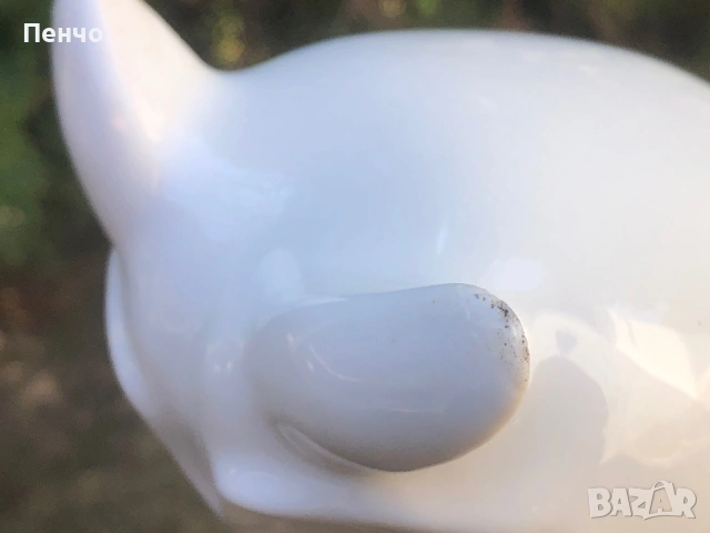 стар немски порцелан - голяма порцеланова фигура БУХАЛ, снимка 12 - Антикварни и старинни предмети - 51047983