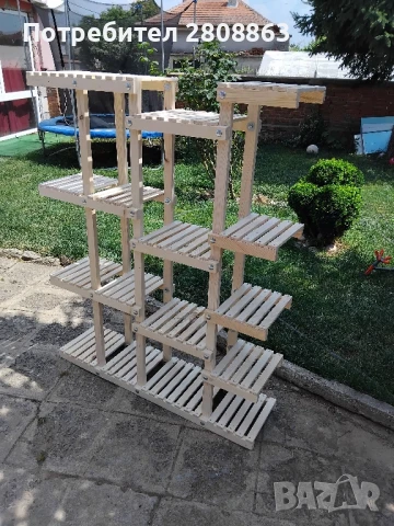 Цветарник от дърво , снимка 2 - Декорация за дома - 50744042