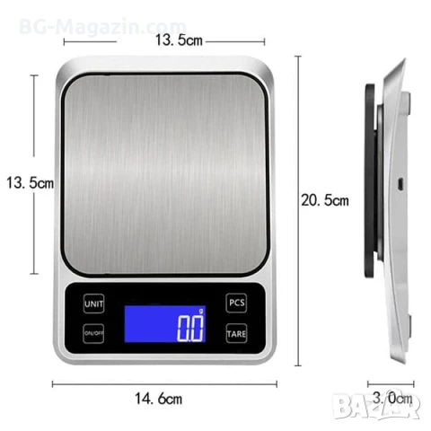 Професионална прецизна кухненска електронна везна кантар за храна кафе добавки подправки кантар, снимка 3 - Везни - 50921580