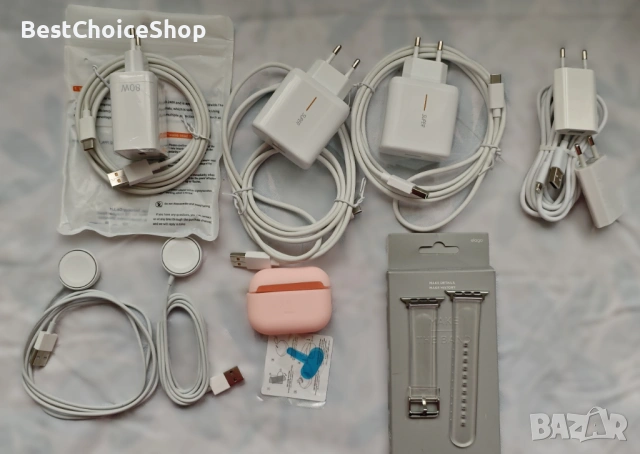 Зарядни, кайшка за Iphone, калъф слушалки. 