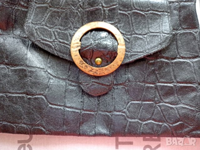 Черна чанта естествена кожа , снимка 8 - Чанти - 38335548