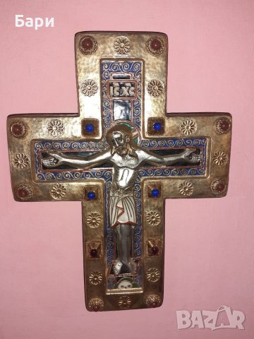 Кръст - Емайл - Morató - Исус Христос, снимка 8 - Антикварни и старинни предмети - 38497223