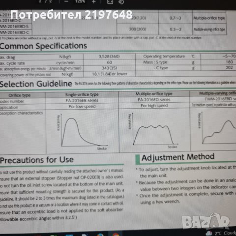 Хидравличен демпфер 20х16 FUJI, регулируем, снимка 3 - Резервни части за машини - 35640048
