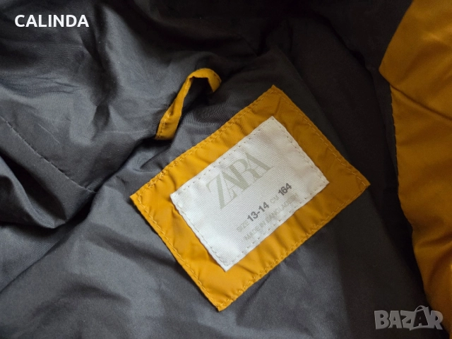 Zara зимно юношеско яке 13-14 години момче цвят охра, снимка 3 - Якета - 52493024