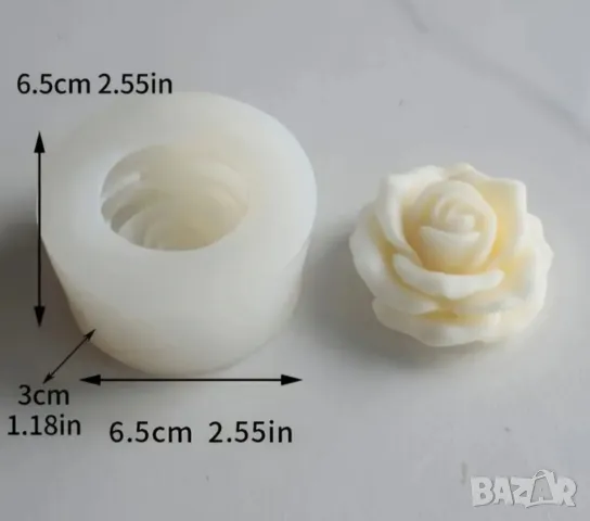 Молд роза 5,5 см (3), снимка 3 - Форми - 47535247