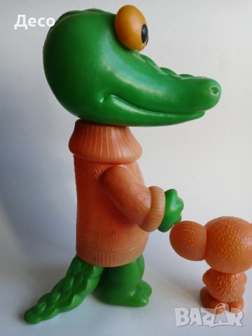 Стари пластмасови кукли Крокодила Гена и Чибурашка., снимка 4 - Колекции - 52523390