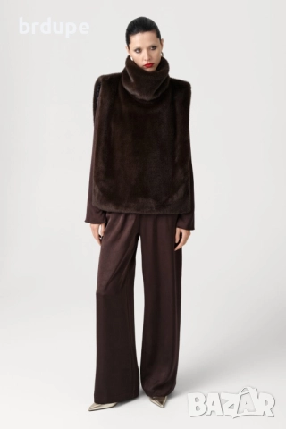 Дамски шал с висока яка от къс и много мек косъм , снимка 11 - Елеци - 52990362