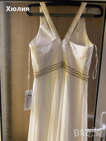 Нова бяла рокля с камъни , снимка 4 - Рокли - 40135616