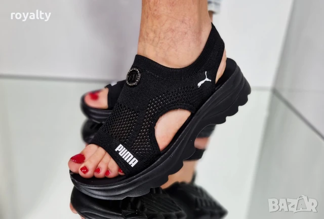 Puma черни дамски сандали , снимка 6 - Сандали - 51224631