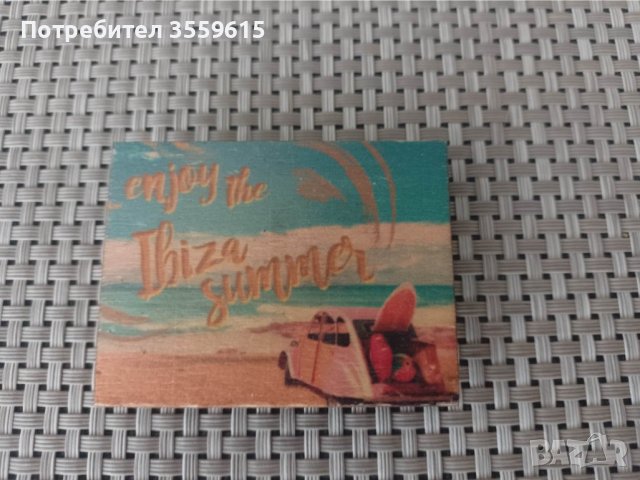 дървен магнит от остров Ибиза ( Ибица, Балеарските острови) , снимка 1