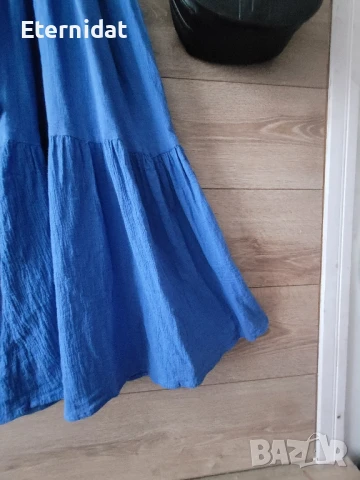 Дълга разкроена лятна рокля С/М, снимка 2 - Рокли - 51197155