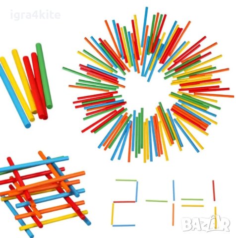 Evergreen Дървено сметало с плочки и пръчици / логическа таблица Абакус математика, снимка 8 - Образователни игри - 42853545