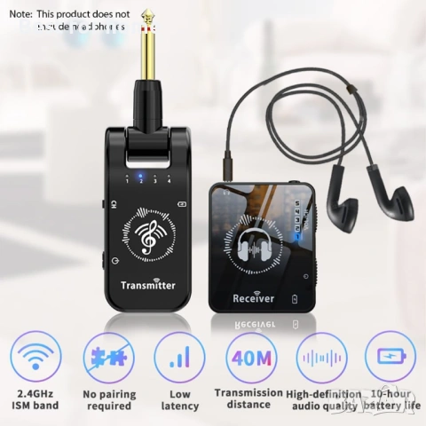 2.4G безжична система за мониториране в ухото, снимка 2 - Други - 54301605
