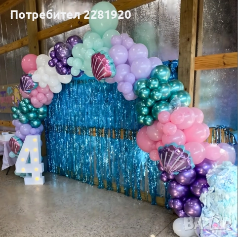 Комплект балони – 97 елемента за приказна декорация, снимка 8 - Декорация за дома - 52849834