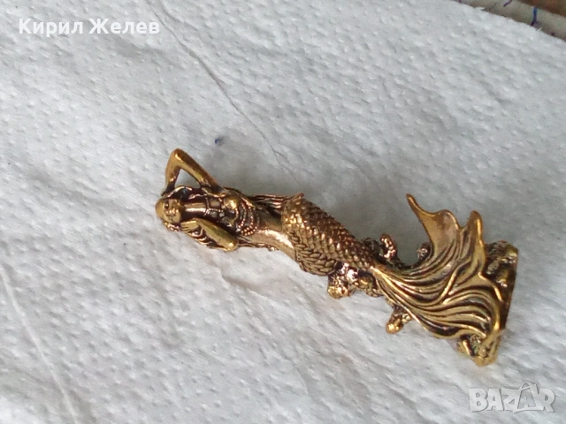 Бронзова фигурка статуетка на русалка 52780, снимка 3 - Антикварни и старинни предмети - 53221014