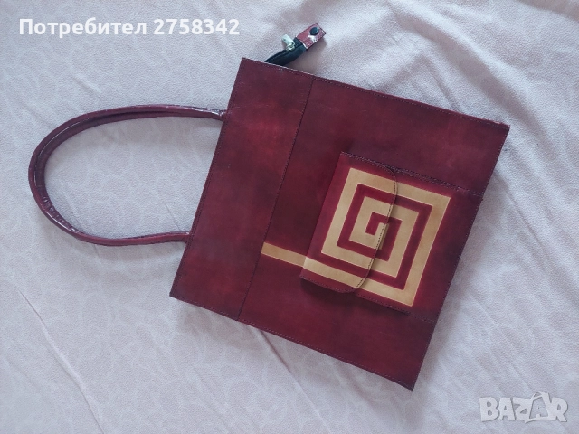 дамска чанта от естествена кожа, снимка 4 - Чанти - 52052198