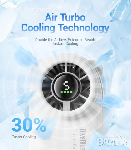 Ръчен преносим турбо вентилатор Diveblues, снимка 3 - Друга електроника - 52487003