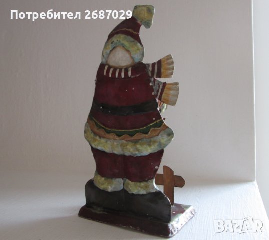 Дядо Мраз стар свещник, метал, снимка 4 - Статуетки - 38976622