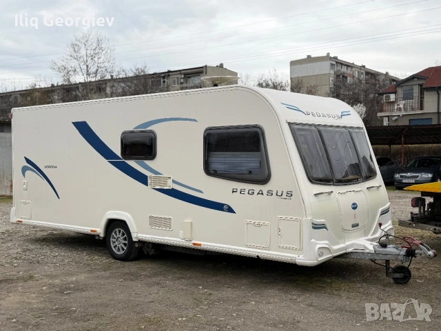 BAILEY PEGASUS-2014г/АЛУМИНИЕВА/ФРЕНСКА СПАЛНЯ/MOVER/ФОРСЕЛТ/ТЕНТА/ДУШ КАБИНА/ТЯГОВ АКУМУЛАТОР, снимка 4 - Каравани и кемпери - 53963920