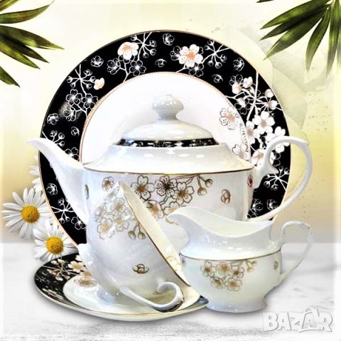  СЕРВИЗИ ЗА ХРАНЕНЕ от Костен порцелан използваеми в съдомиялна машина, снимка 7 - Сервизи - 8701437