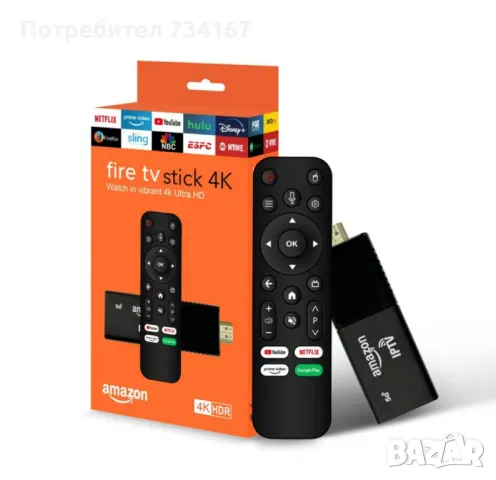 Fire TV Stick 4K – Превърнете телевизора си в смарт устройство, снимка 1 - Телевизори - 49108202