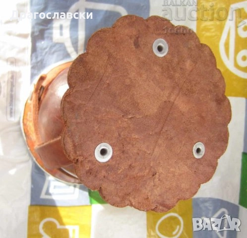 стар музикален ударен инструмент барабан, гълъб птица, кожа и дърво ваза Патагония, кожен кон, хамут, снимка 9 - Декорация за дома - 28907670