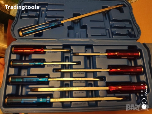 KINCROME 8броя ударни качествени отвертки кутия, снимка 3 - Отвертки - 52855804