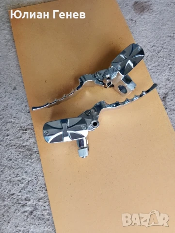 Комплект дръжки за съединител и спирачка -хром, снимка 8 - Мотоциклети и мототехника - 50607059