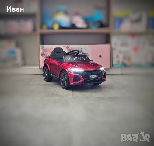 ТОП ЦЕНА!НОВО!Акумулаторен джип Audi SQ8 RED с 12V батерия,меки гуми