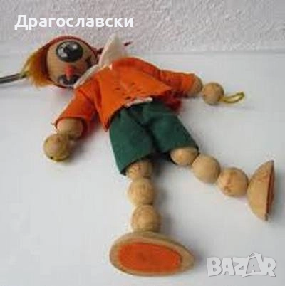 Пинокио - стара играчка и канапе, диван, седалка - малък, за игра или декорация, снимка 15 - Други - 29741515