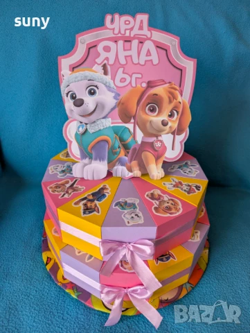 Картонена торта Скай и Еверест Пес патрул