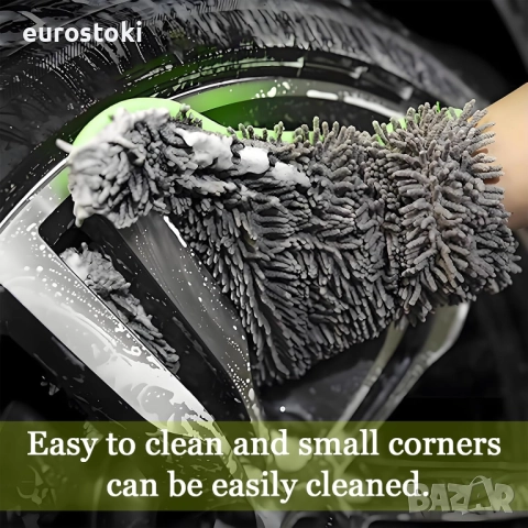 Ръкавица за автомивка, мека двустранна, дишаща ръкавица за почистване на автомобили автомивка, снимка 4 - Аксесоари и консумативи - 52587542