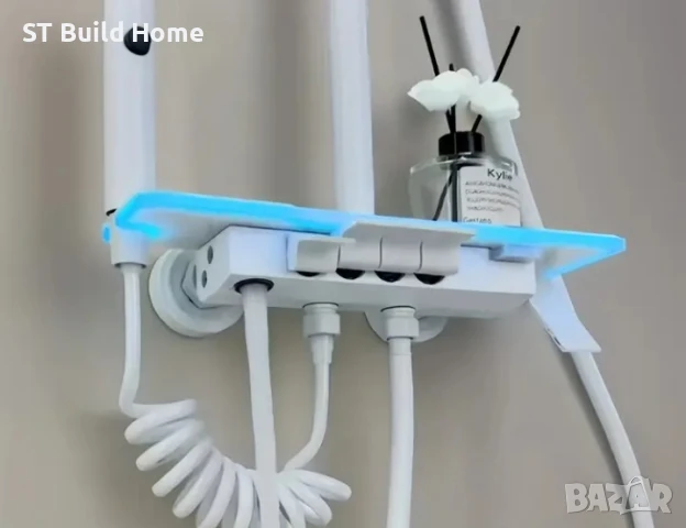 Луксозен Бял LED Душ Комплект, снимка 2 - Душове - 51233987