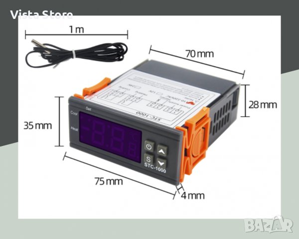 Термостат STC-1000, снимка 3 - Други инструменти - 34438066
