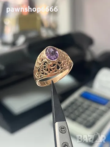 Златен руски пръстен 14 карата, снимка 6 - Пръстени - 50388817