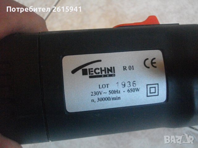 Професионална-ECHI R1-Немска Оберфреза-ОТЛИЧНА-ф6мм Цанга/650 Вата/Ход 60мм-Почти Нова, снимка 10 - Други инструменти - 40062026