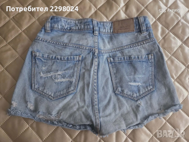 Дънкови къси панталони, снимка 2 - Къси панталони и бермуди - 54157521