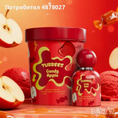 Детски парфюм Tubbees Candy Apple – Плодов гурме аромат със захарен памук, ябълка и ванилия - 50мл, снимка 2 - Унисекс парфюми - 55780564
