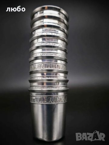 Комплект Сребърни Чашки-Minerva Франция Проба Сребро 950 , снимка 5 - Други ценни предмети - 38081432