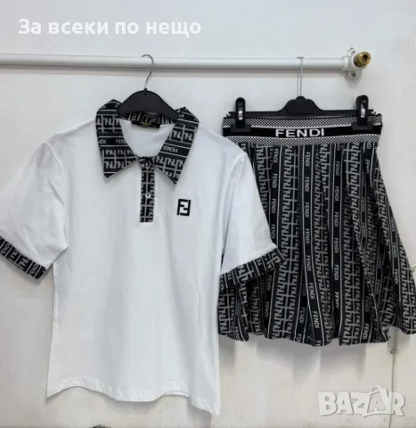 Fendi Дамски Комплект - Тениска И Пола Фенди Код A415, снимка 3 - Комплекти - 49033391
