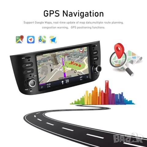 Мултимедия за Fiat Punto, Linea, Punto Grande, Навигация, Двоен дин, дисплей, Андроид плеър, Android, снимка 9 - Аксесоари и консумативи - 50047624