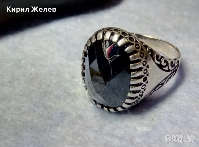 РАЗКОШЕН СКЪПОЦЕНЕН СРЕБЪРЕН ПРЪСТЕН СРЕБРО 925 с ОГРОМЕН БЛЕСТЯЩ ЮВЕЛИРНО ФАСЕТИРАН МАРКАЗИТ 27206, снимка 5 - Пръстени - 49913306
