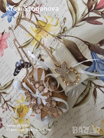 Дамски Бижута в Златист Цвят - Неръждаема Стомана , снимка 9 - Колиета, медальони, синджири - 44436802