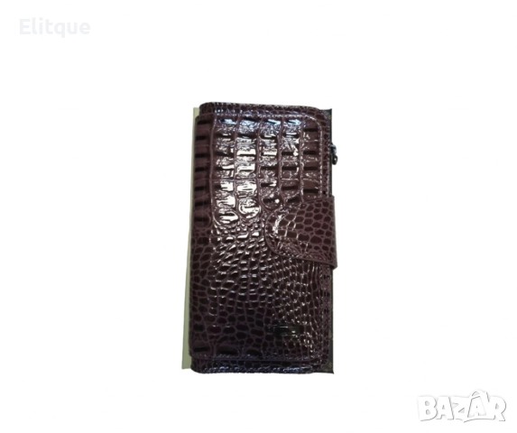 Стилно дамско портмоне с кроко дизайн, снимка 2 - Портфейли, портмонета - 52842549