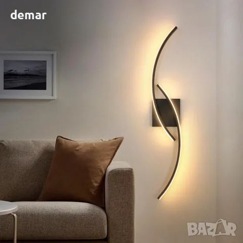 Черен LED аплик Comely, 80 см, 27 W, топла светлина 3000 K