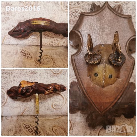 Стара закачалка и тирбушони , снимка 1 - Антикварни и старинни предмети - 39361236