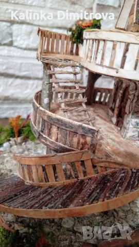 Ръчно изработена къщичка на три нива., снимка 5 - Декорация за дома - 49458296