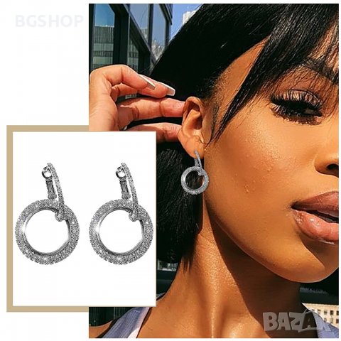 Стилни дамски обеци - Silver, снимка 7 - Обеци - 37473538