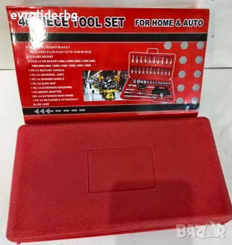 ❗ШОК-РАЗПРОДАЖБА❗ Гедоре 46 части 1/4"., снимка 4 - Куфари с инструменти - 19060848